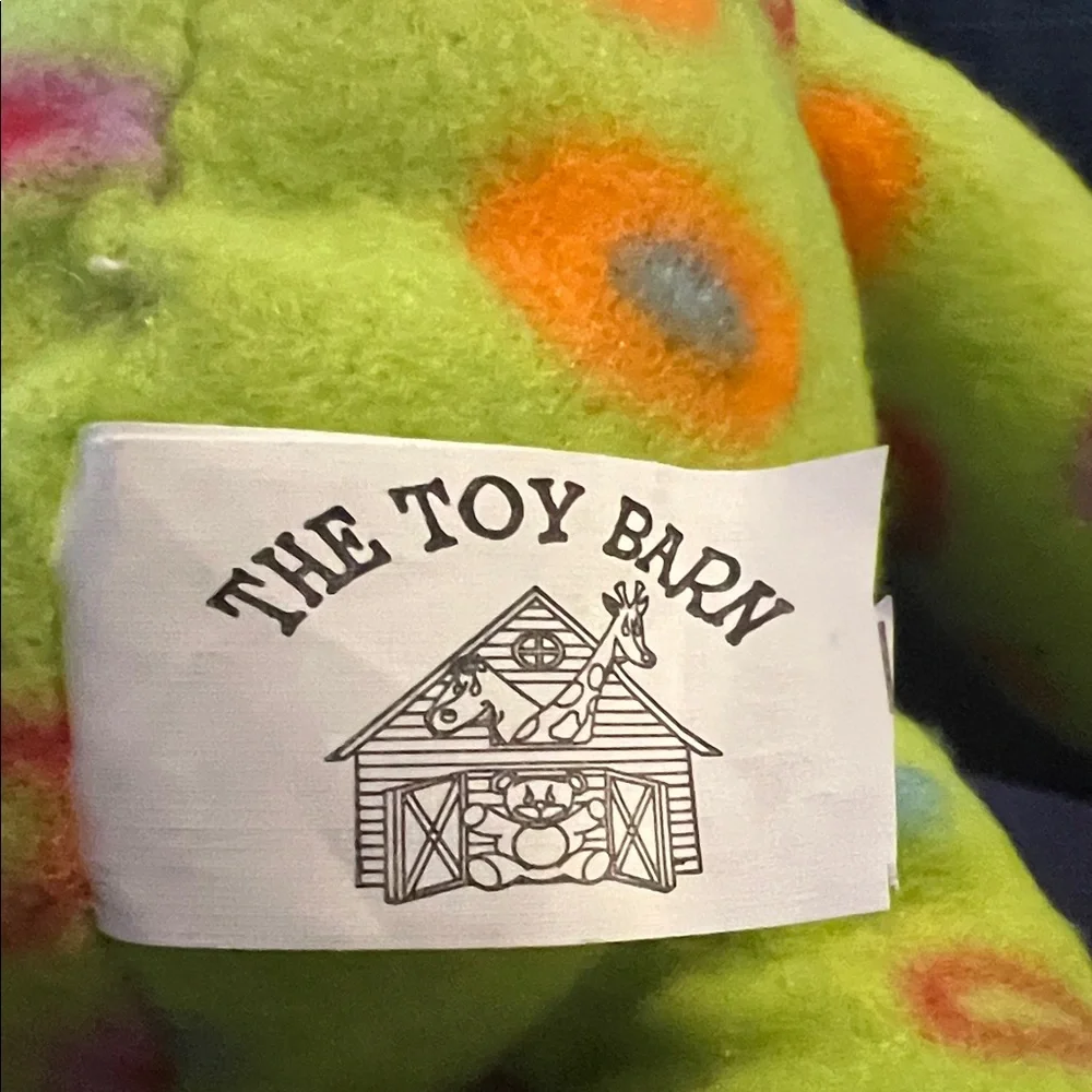 Toy Barn Plush Frog Green Polka Dot‎ Stuffed Animal Toy NWT